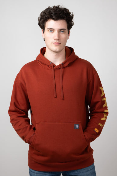 Ariat Rebar Graphic Hoodie for Men in Burnt Henna