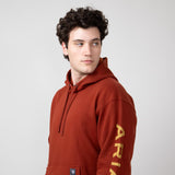 Ariat Rebar Graphic Hoodie for Men in Burnt Henna