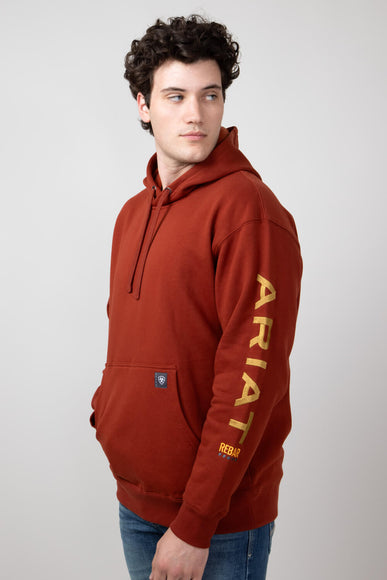 Ariat Rebar Graphic Hoodie for Men in Burnt Henna