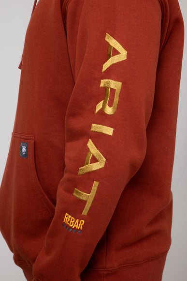 Ariat Rebar Graphic Hoodie for Men in Burnt Henna