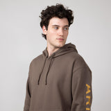 Ariat Rebar Graphic Hoodie for Men in Chocolate Chip