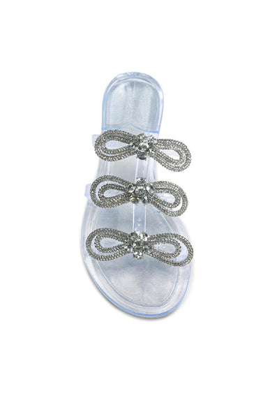  Azalea Wang Sunset Chaser Jelly Slides for Women in Silver