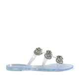  Azalea Wang Sunset Chaser Jelly Slides for Women in Silver