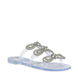  Azalea Wang Sunset Chaser Jelly Slides for Women in Silver