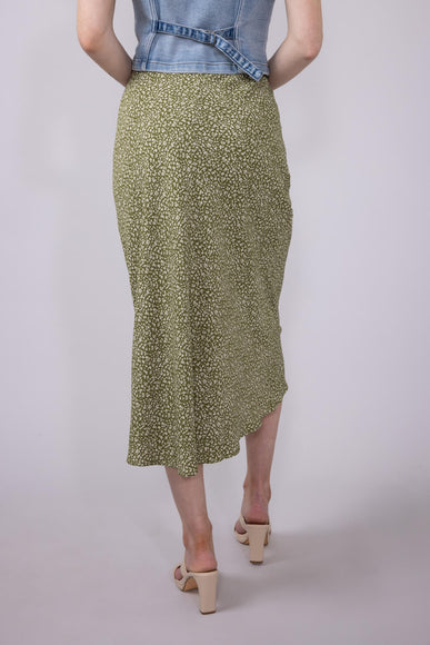 Ditsy Floral Midi Skirt for Women in Avocado | 71063-AVOCADO