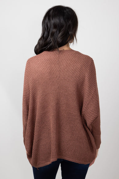 Shaker Stitch Cardigan for Women in Brick