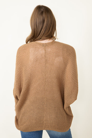 Shaker Stitch Cardigan for Women in Camel