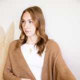 Shaker Stitch Cardigan for Women in Camel