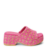 Beach by Matisse Cruz Jute Platform Heels for Women in Hot Pink