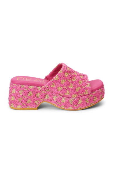 Beach by Matisse Cruz Jute Platform Heels for Women in Hot Pink