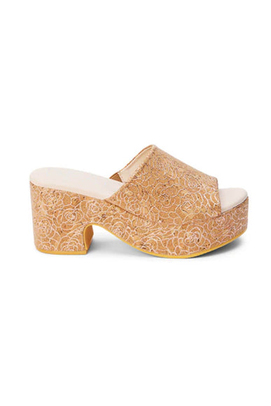 Beach by Matisse Terry Cork Platform Heels for Women in Rose Cork