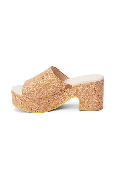 Beach by Matisse Terry Cork Platform Heels for Women in Rose Cork