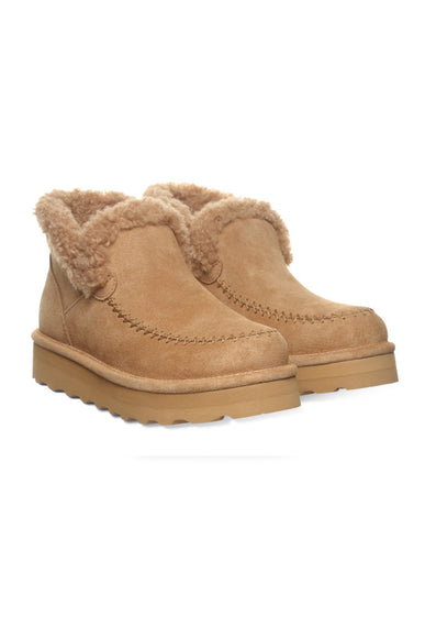 Bearpaw Maeve Platform Lo Booties for Women in Iced Coffee Solid