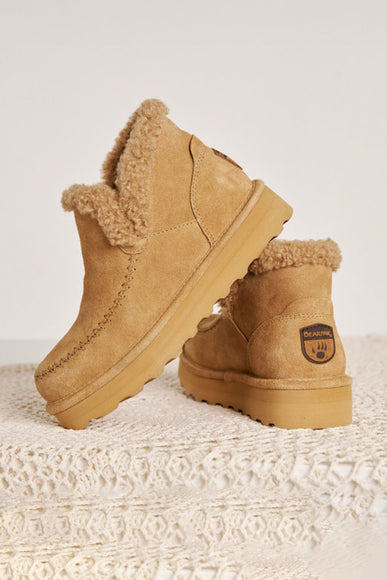 Bearpaw Maeve Platform Lo Booties for Women in Iced Coffee Solid