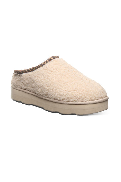 Bearpaw Snuggle Martis Platform Slipper Clogs for Women in Oat