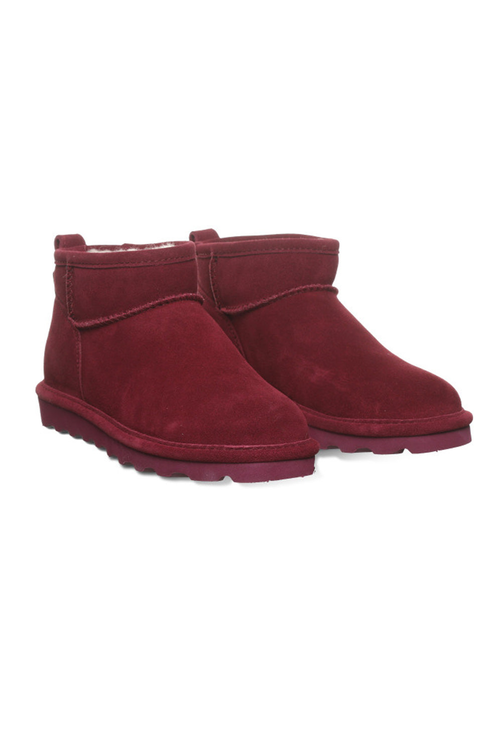 Burgundy bearpaw boots deals