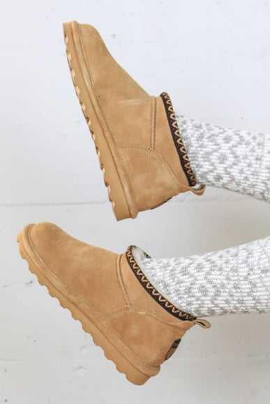 Bearpaw Super Shorty Deco Ankle Booties for Women in Iced Coffee