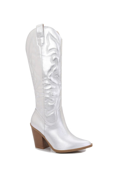 Berness Arizona Western Boots for Women in Silver