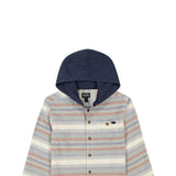 Billabong Youth Baja Flannel Hooded Shirt for Boys in Slate Blue