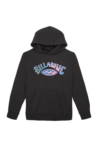 Billabong Youth Arch Wave Graphic Hoodie for Girls in Raven