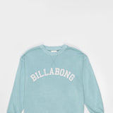 Billabong Youth Billabong Arched Logo Crewneck Sweatshirt for Girls in Blue