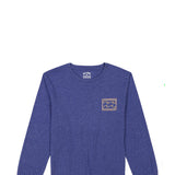 Billabong Youth Crayon Wave Square Graphic Long Sleeve T-Shirt for Boys in Deep Royal Heather