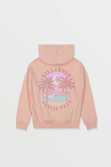 Billabong Youth Feelin’ Free Sweatshirt for Girls in Soft Peach