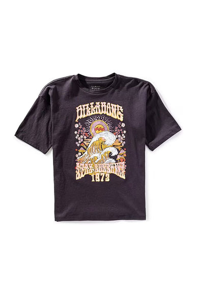 Billabong Youth Stay Sunshine Oversized Boyfriend T-Shirt for Girls in Black Sands