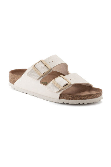 Birkenstock Arizona Vegan Canvas Sandals for Women in Eggshell