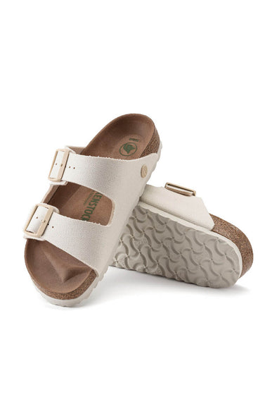 Birkenstock Arizona Vegan Canvas Sandals for Women in Eggshell