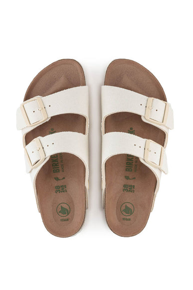 Birkenstock Arizona Vegan Canvas Sandals for Women in Eggshell