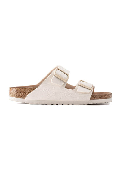 Birkenstock Arizona Vegan Canvas Sandals for Women in Eggshell