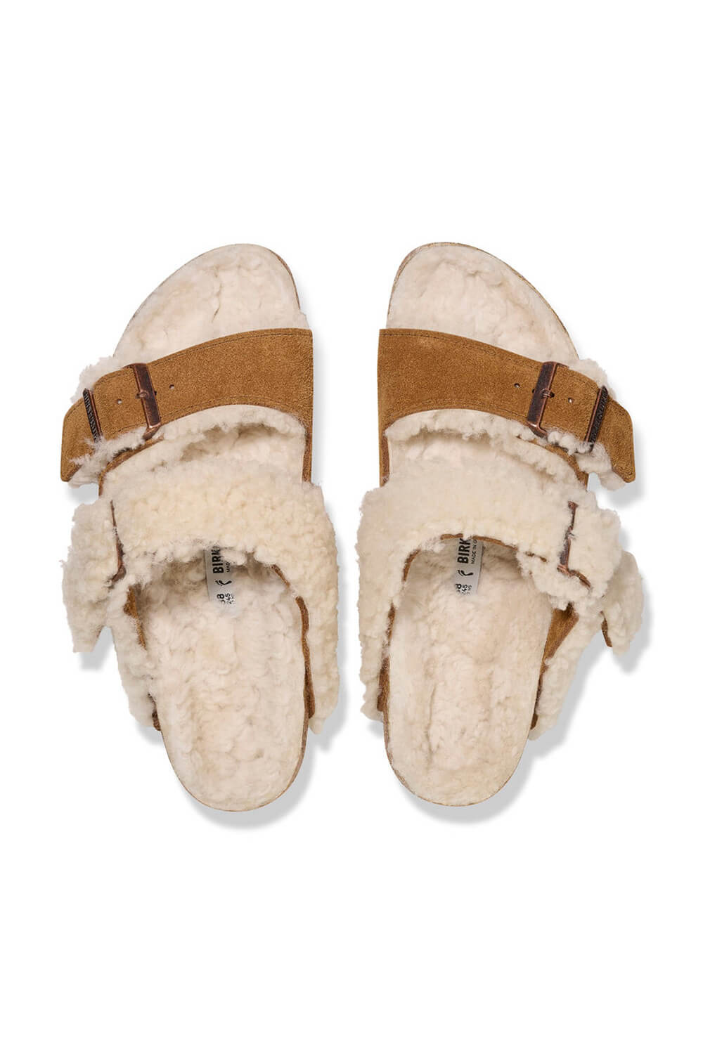 Birkenstock Arizona Teddy Split Leather Shearling Sandals