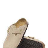 Birkenstock Boston Big Buckle Clogs for Women in Sandcastle