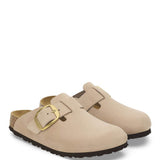 Birkenstock Boston Big Buckle Clogs for Women in Sandcastle