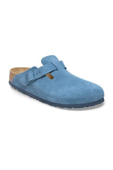 Birkenstock Boston Soft Footbed Clogs for Women in Elemental Blue