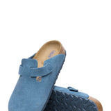 Birkenstock Boston Soft Footbed Clogs for Women in Elemental Blue