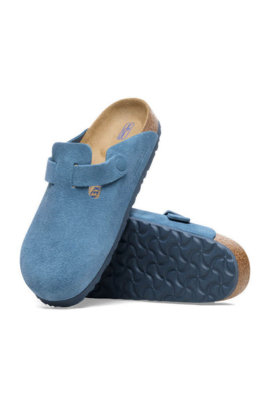 Birkenstock Boston Soft Footbed Clogs for Women in Elemental Blue