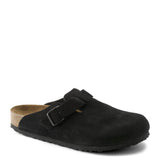 Birkenstock Boston Suede Soft Footbed Clogs for Women in Black