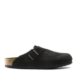 Birkenstock Boston Suede Soft Footbed Clogs for Women in Black