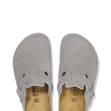 Birkenstock Boston Suede Clogs for Women in Stone Coin