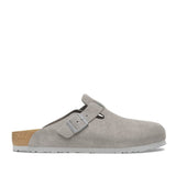 Birkenstock Boston Suede Clogs for Women in Stone Coin