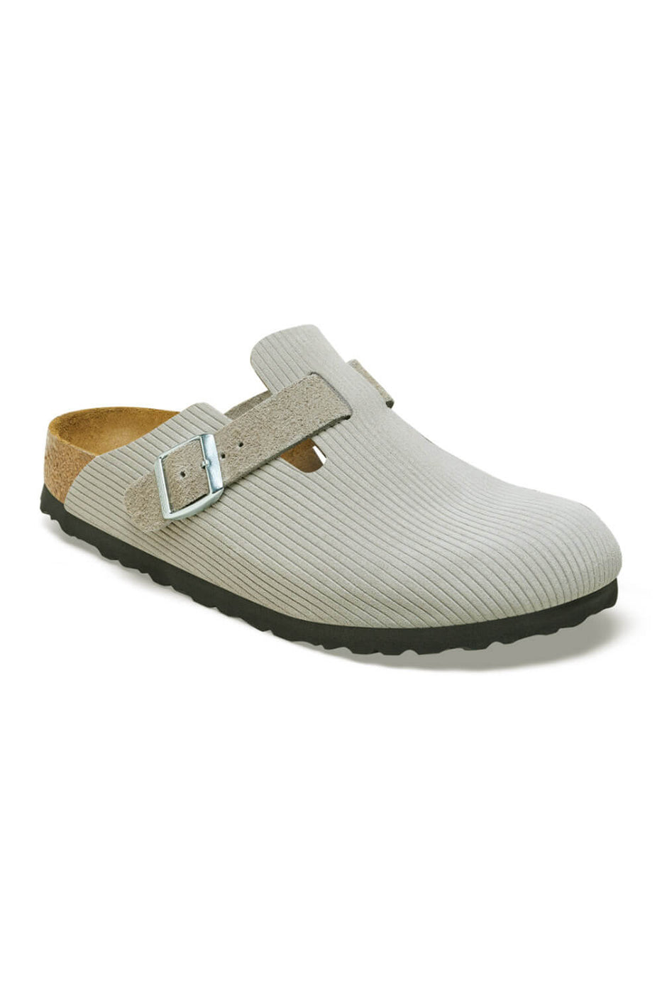 Birkenstock Boston Corduroy Suede Clogs for Women in Stone Coin