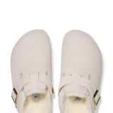 Birkenstock Boston Shearling Clogs for Women in Antique White