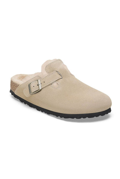 Birkenstock Boston Shearling Clogs for Women in Taupe