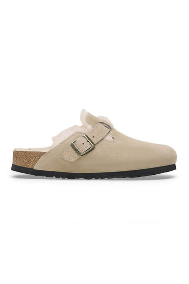 Birkenstock Boston Shearling Clogs for Women in Taupe