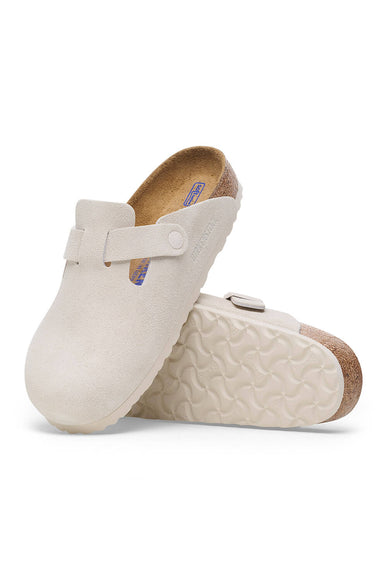 Birkenstock Boston Soft Footbed Clogs in Antique White