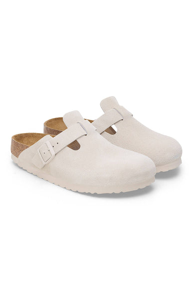 Birkenstock Boston Soft Footbed Clogs in Antique White