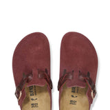 Birkenstock Boston Braided Suede Leather Clogs for Women in Zinfandel