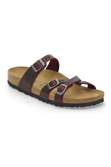 Birkenstock Franca Oiled Leather Sandals for Women in Zinfandel